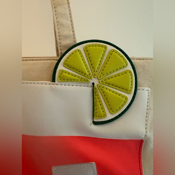 Kate Spade Breath Of Fresh Air Cocktail Trompe L'Oeil Tote - Picture 3 of 12
